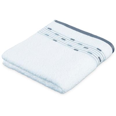 Handtuch MÖVE FOR FROTTANA "Magic Uni", weiß (snow), B:50cm L:100cm, Walkfrottee, Obermaterial: 100% Baumwolle, Handtücher, mit Bordüre aus kleinen Rechtecken
