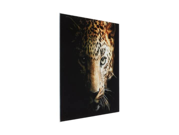 Glasbild 30x30 Leopard