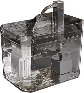 Inspire Picks 1.5L Automatic Cat Water Fountain Transparent USB Pet Water Dispenser With Quiet Pump gray Usb 1.5l