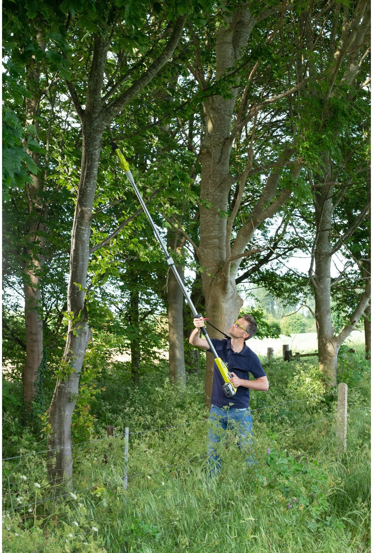 Akku-Astschere RYOBI "RYOBI 18 V, 32 mm, ohne Akku und Ladegerät", grün (bunt), Gartenscheren-Maschinen, Akku-Astschere bunt Einheitsgröße