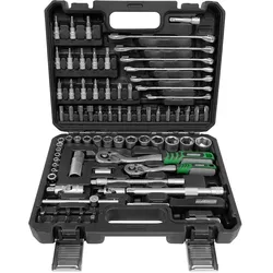 Brüder Mannesmann Steckschlüssel-Satz 82-tlg. M29113 Ratschen Bits Schlüssel