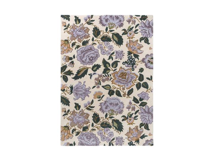 Handgetufteter Designer Wollteppich „Wendling Floral“, verschiedene Grössen Heather Purple LAURA ASHLEY