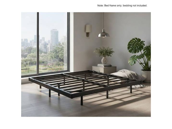 CollaHausse Lit Suspendu Métal 140x190cm LED USB Noir