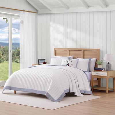 Tommy Hilfiger Hilfiger Resort Reversible Blue Quilt Set