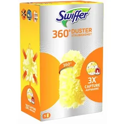 P&G Swiffer Staubmagnet Nachfüller 5 Tücher 360° Funktion nehmen Staub, Schmutz und Haare mit 360° rundum Fasern