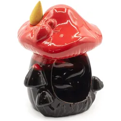 Backflow Incense Burner - Large Red Mushroom