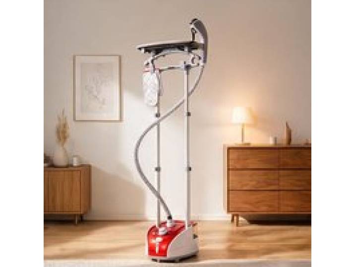 Défroisseur vapeur vertical 1950 W avec planche intégrée réservoir 2 L et 11 modes rouge riche
