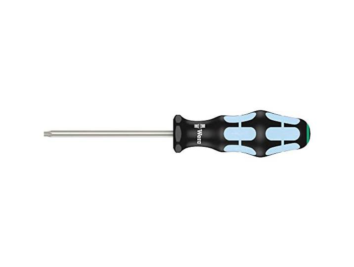 Wera 05032055001 3367 Tournevis pour vis TORX\, acier inoxydable\, TX 25 x 100 mm\, Noir/Ice bleu