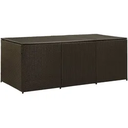Helloshop26 - Gartenaufbewahrungsbox/Box aus gewebtem Kunstharz 180 x 90 x 75 cm braun