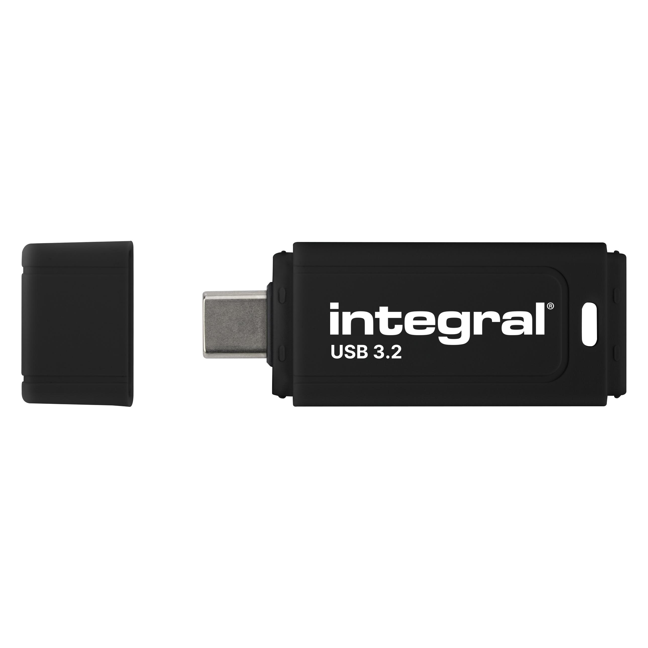 Integral USB-C-Stick 3.0 Schwarz - 64 GB (Schwarz) (64 GB, USB-A, USB-C) (INFD64GBBLKC3.2)