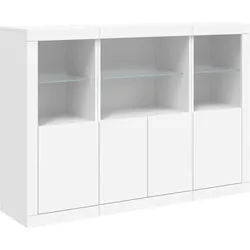 Helloshop26 - Buffet Sideboard Kommode Schrank Aufbewahrungseinheit Organizer für Küche Wohnzimmer Lounge mit LED-Beleuchtung 02_0037195