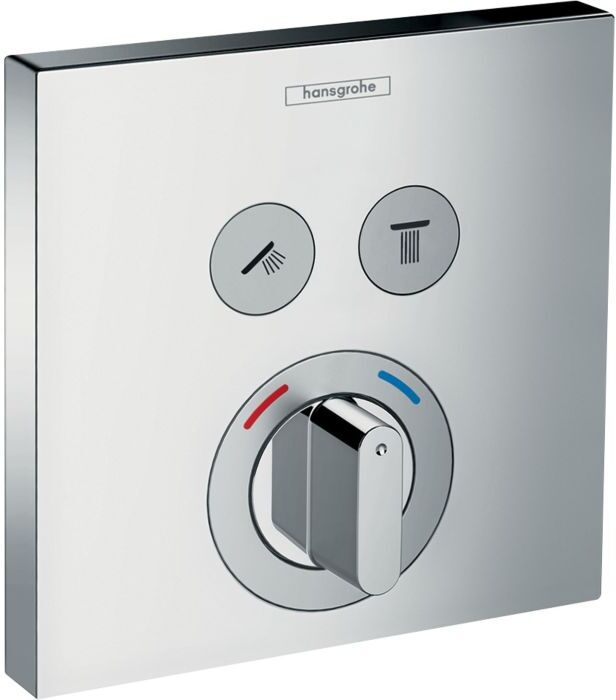 Hansgrohe ShowerSelect Mischer 15768000 Unterputz Armatur, für 2 Verbraucher, chrom
