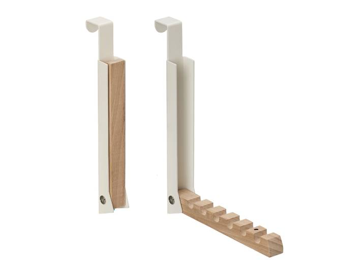 Klappbare Türgarderobe 2er-Set Beige-Hellbraun