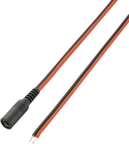 VOLTCRAFT 93025c181 Niedervolt-Anschlusskabel Niedervolt-Buchse - offene Kabelenden 5.5mm 2.5mm 5.5mm 2.5mm 2.00m 1St.