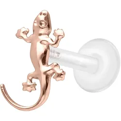 PTFE Labret mit Innengewinde + Titan-Aufsatz GECKO