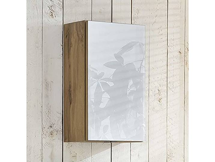 Wandschrank Helina 40 cm, 1 Tür, Eiche/Weiß