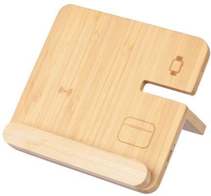 Caricatore wireless tribu   bambù riciclato   3 in 1 Personalizzate o neutre IMPRESSION