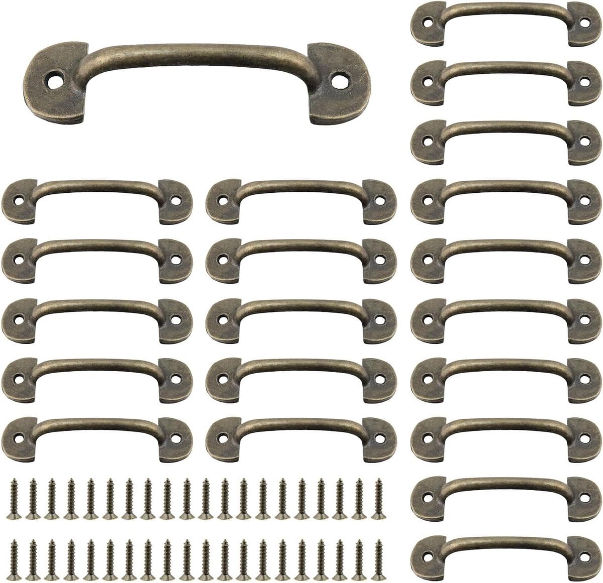 Decoratieve handvatten lade trekkers knoppen vintage stijl brons 60x16mm
