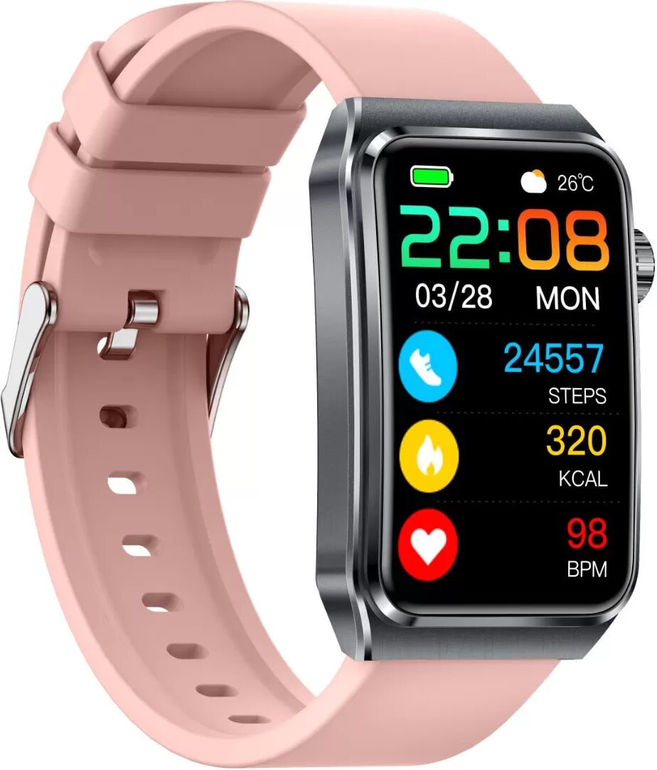 INF Smartwatch mit Gesundheitsüberwachung & Bluetooth-Anrufe - 1,57" Display Rosa
