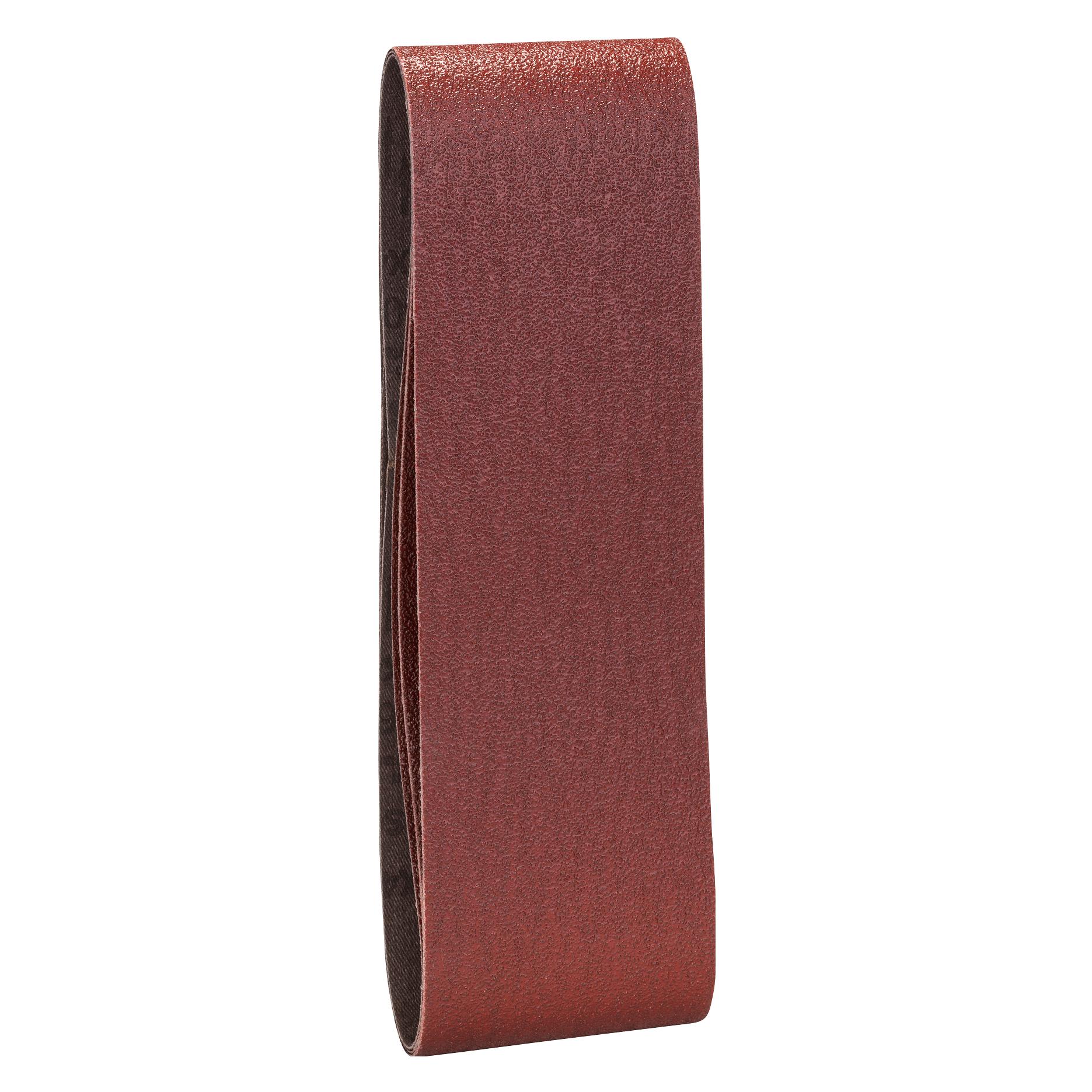 Bosch Zubehör 3tlg. Schleifband-Set für Bandschleifer, rote Qualität K = 60 (60) (2609256217)