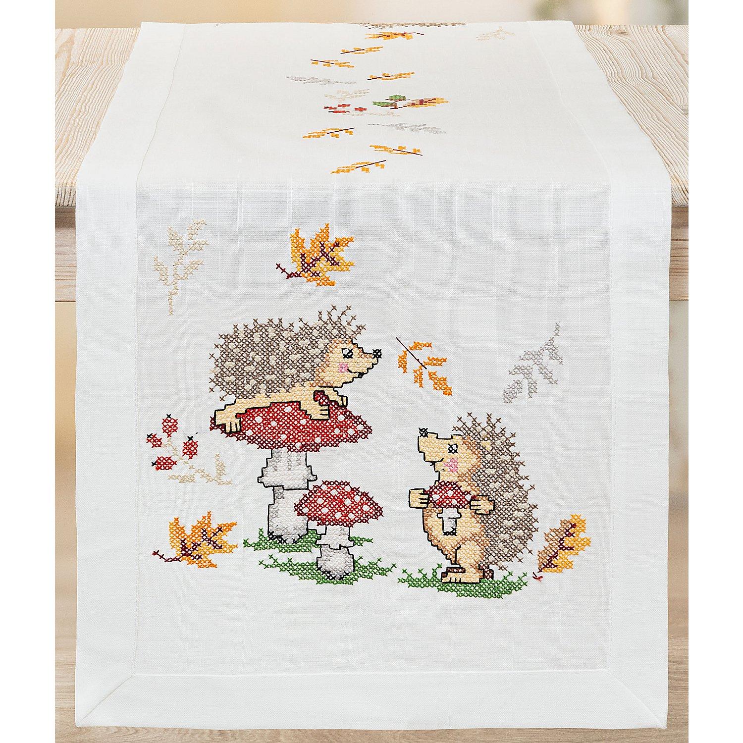 Stickläufer "Igel & Fliegenpilz"