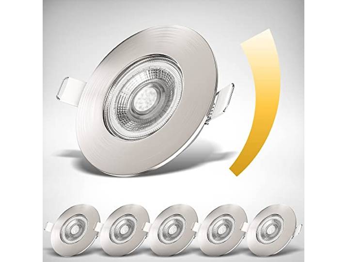 B.K.Licht I LED Inbouwspots badkamer I dimbaar I badkamerverlichting I dimbare spotjes inbouw I IP44 I ronde I Ø9cm I 3.000K I 480Lm I 4,9W I 230V I badkamerlamp I inbouwspot I 6-Pack