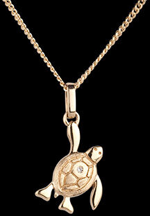 Edenly Baby SchildkrÃ¶te - petite - Gelgold - 9 Karat