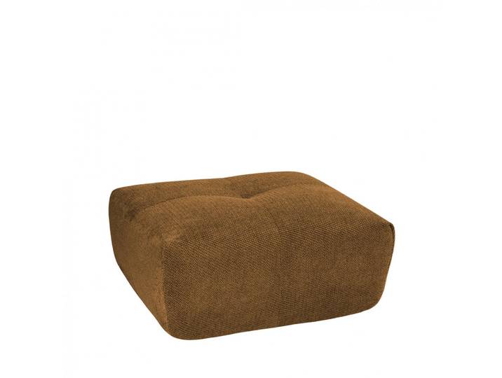 Pouf repose-pieds compressé en tissu - bronze