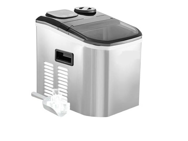 Elektrische Eismaschine, 18 kg pro 24 Stunden, automatische manuelle Wasserfüllung, tragbare Würfeleismaschine for die Hausbar Stabilität Gewährleisten