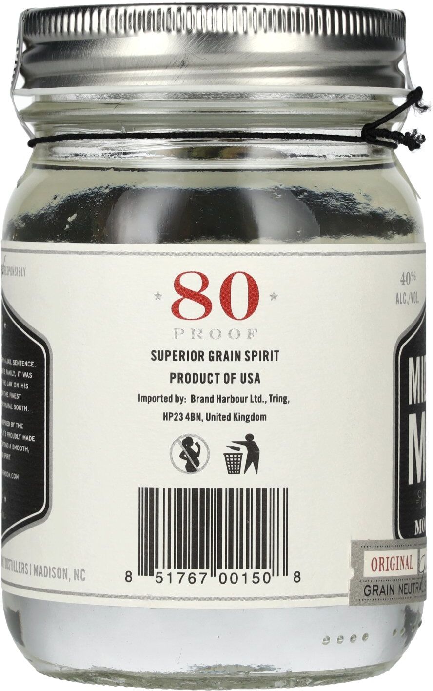 Midnight Moon Moonshine ORIGINAL Getreidebrand 40% Vol. 0,35l
