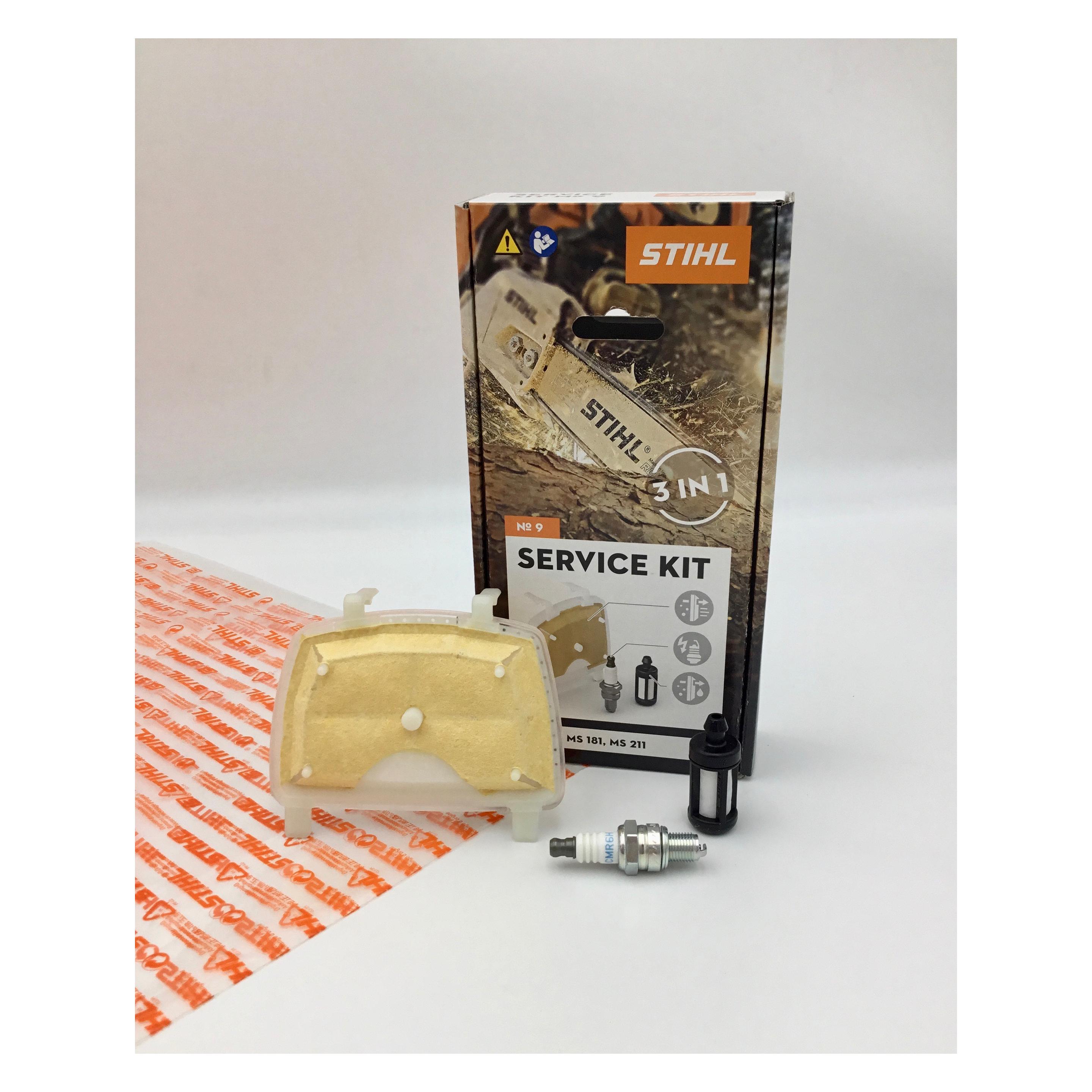 Stihl Service Kit 9 MS 171, MS 181, MS 211 11390074100 Filter, Zündkerze (0886661609000)