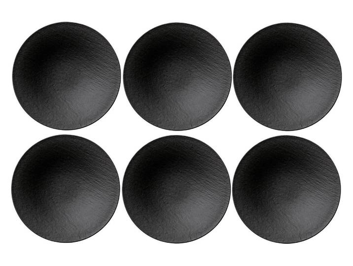 Suppenteller VILLEROY & BOCH Manufacture Rock , schwarz, Porzellan, Speiseteller, Suppenteller