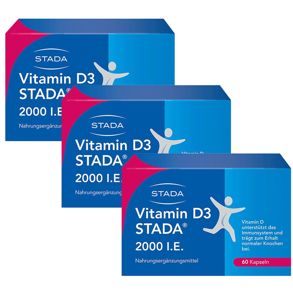Vitamin D3 Stada 2000Ie 3er-Pack 3x60 St Kapseln