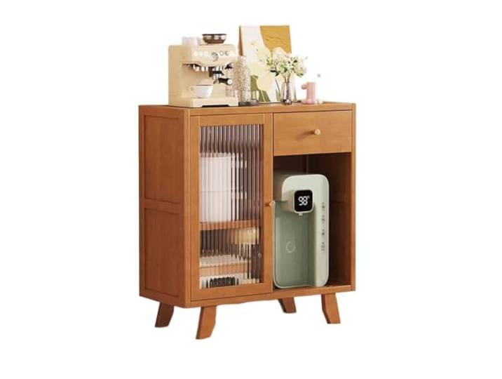 YHxFlux Küchenschrank Wandmontiertes Sideboard mit Glastür und integriertem Stauraum Lagerung