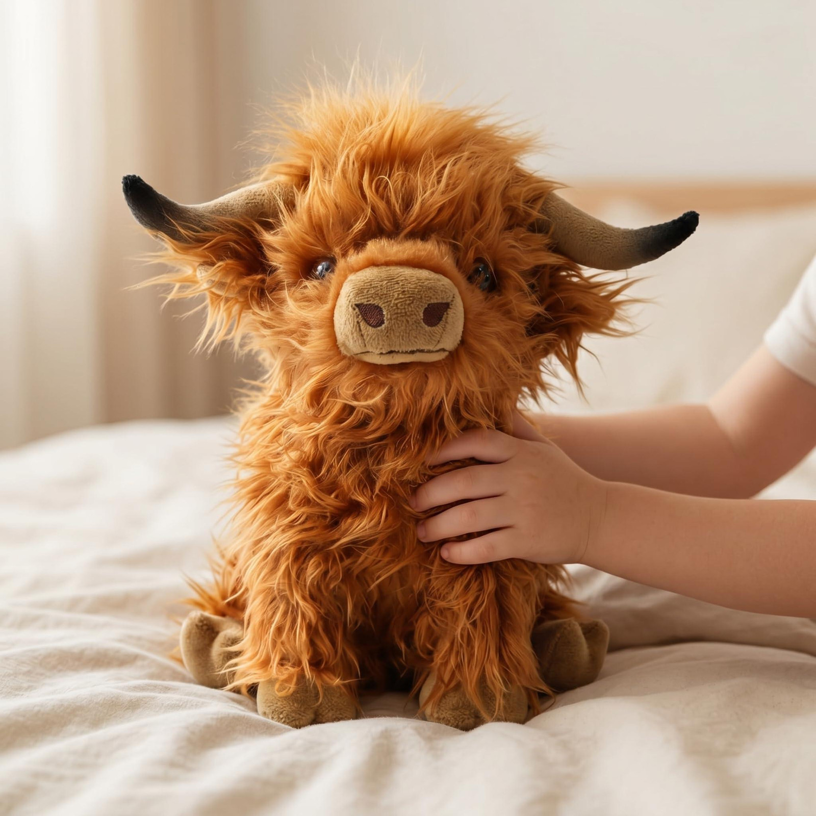 Realistische pluche yak knuffel voor kinderen, 25 cm