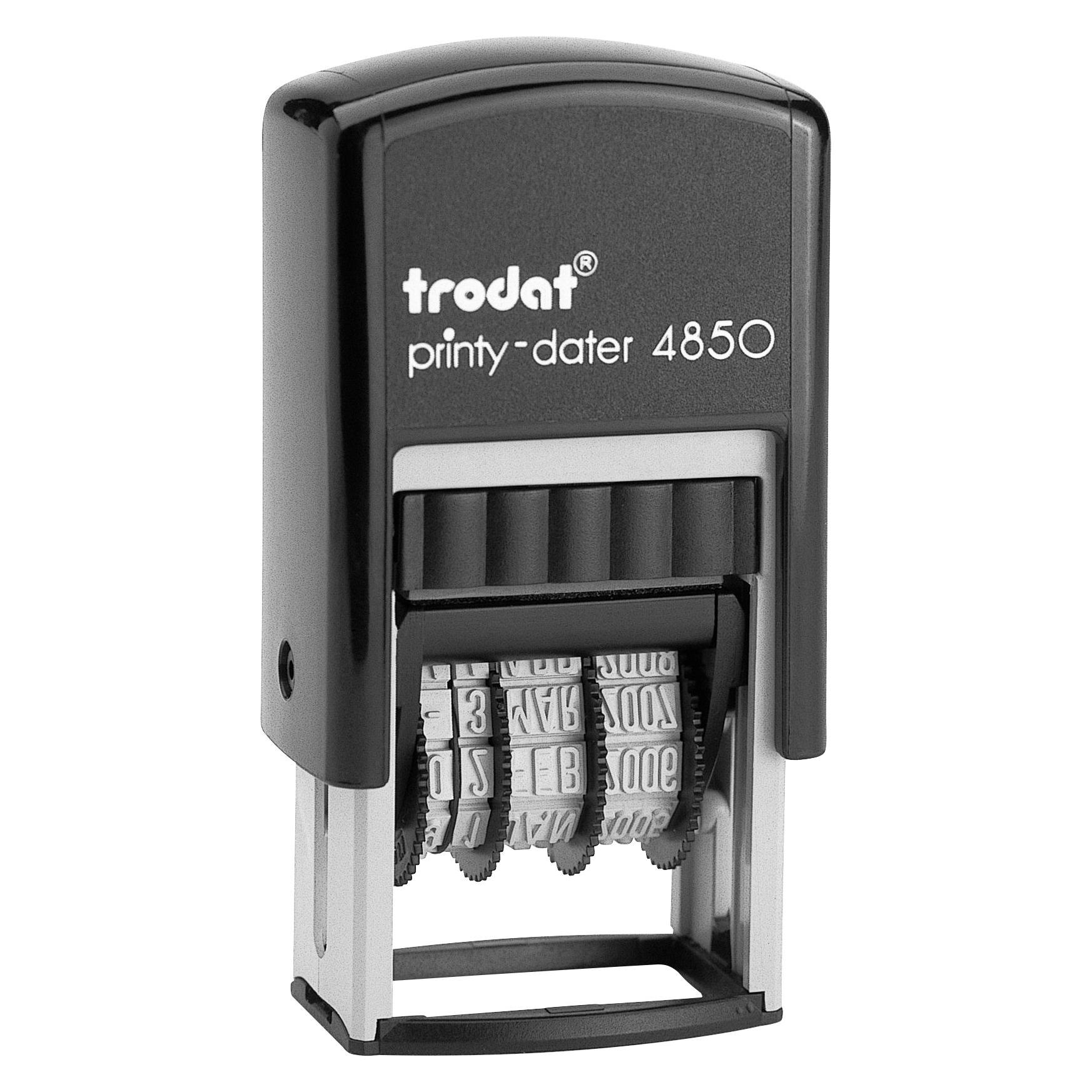 Trodat Datumstempel Printy mit Lagertext BEZAHLT (4850/L2)