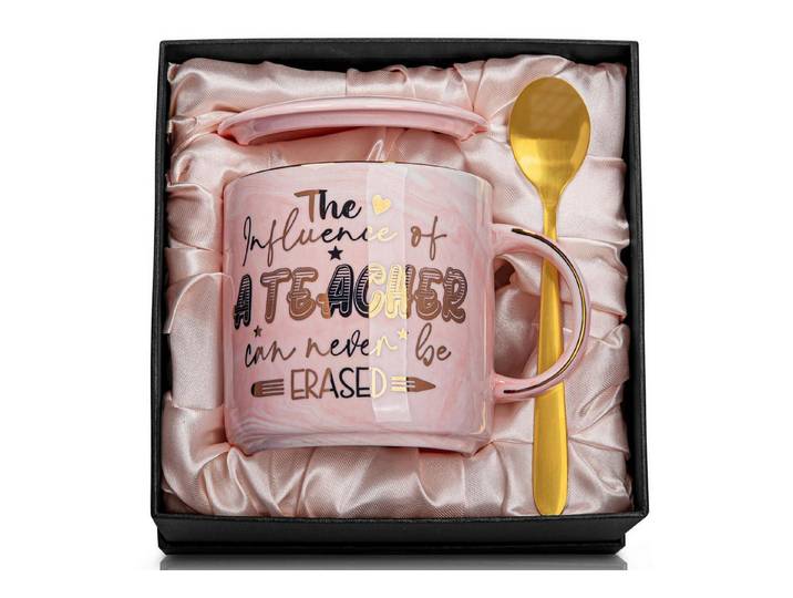 LuxusKollektion Tasse Tasse Marmor Rosa Gold 400ml Lehrer Geschenk, Keramik