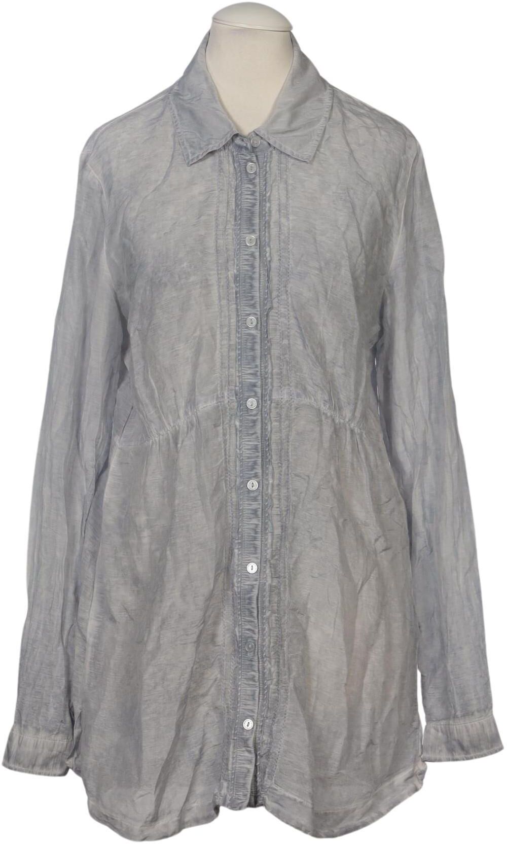 More & More Damen Bluse, Hellblau, Gr. EU 36, Seide / Baumwolle - Second Hand