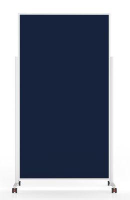 Magnetoplan mobile Moderationstafel VarioPin White, Hoch-/Querformat, 2-seitig nutzbar, B 1000 x H 1800 mm, Filz/Aluminium, blau/weiß