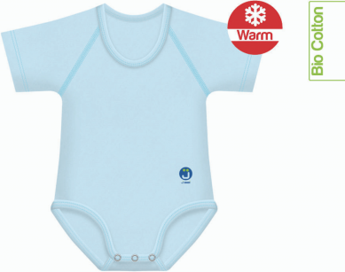 J Bimbi Body neonato caldo cotone bio tinta unita
