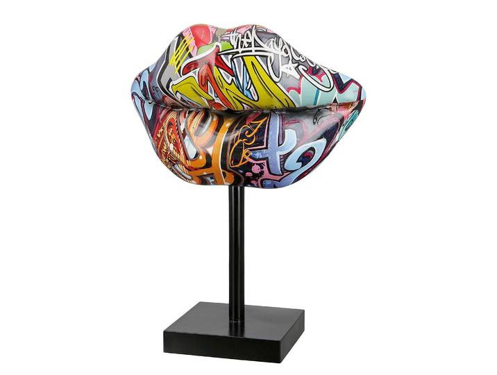 Skulptur Kiss Street Art 20 x 26 x 9cm Multicolor