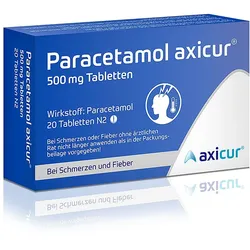 PARACETAMOL axicur 500 mg Tabletten 20 St