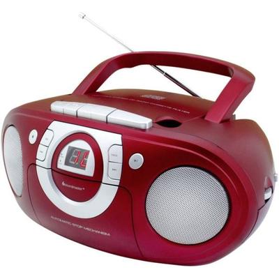 Soundmaster SCD5100RO CD-Radio UKW CD, AUX, Kassette, UKW Dunkelrot -
