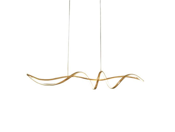 Suspension en aluminium et silicone doré 120 cm