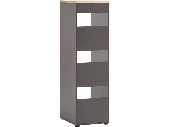 Wäscheschrank SCHILDMEYER Solea, Wäscheschrank, Made in Germany, B: 45 cm , schwarz (anthrazit, eichehellfarben), B:45,1cm H:154,7cm T:60cm, FSC-zertifizierter Holzwerkstoff, Schränke, Wäscheschrank, Solide Verarbeitung - Dieses Produkt ist in Deutschland gefertigt