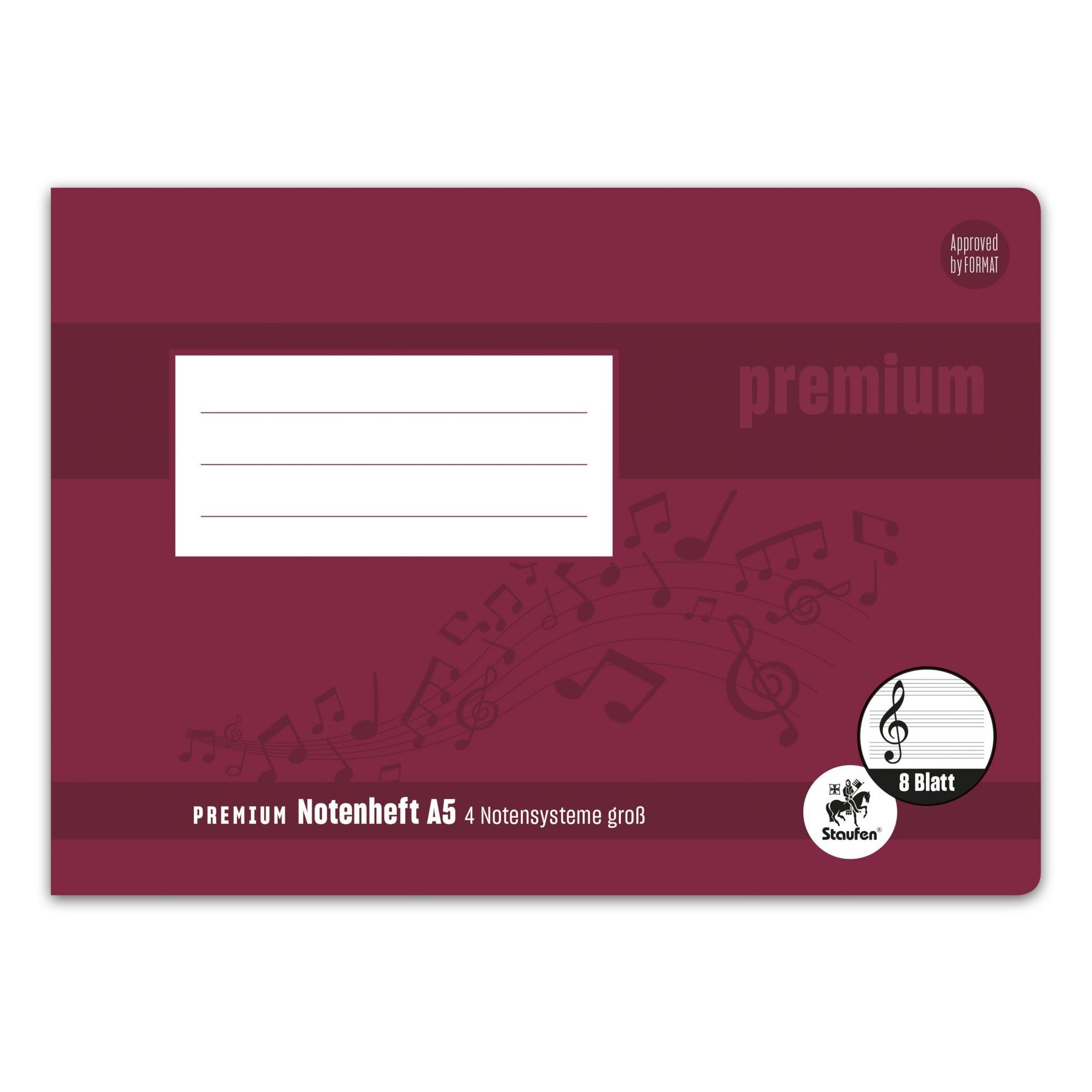 Staufen Notenheft Academy A5 quer 8BL (A5, Harter Einband) (734017514)