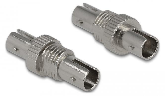 Delock optische vezelkoppeling ST Simplex naar ST Simplex, single-mode, metalen behuizing