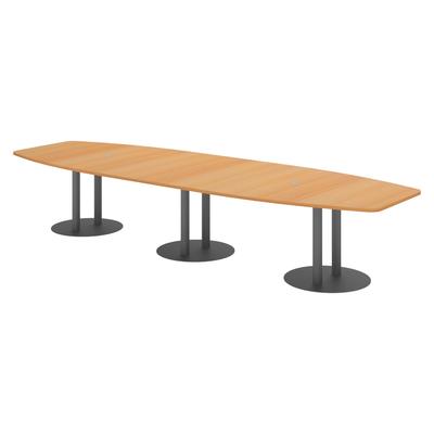 bümö Konferenztisch groß KT40 in Buche Säule in Graphit