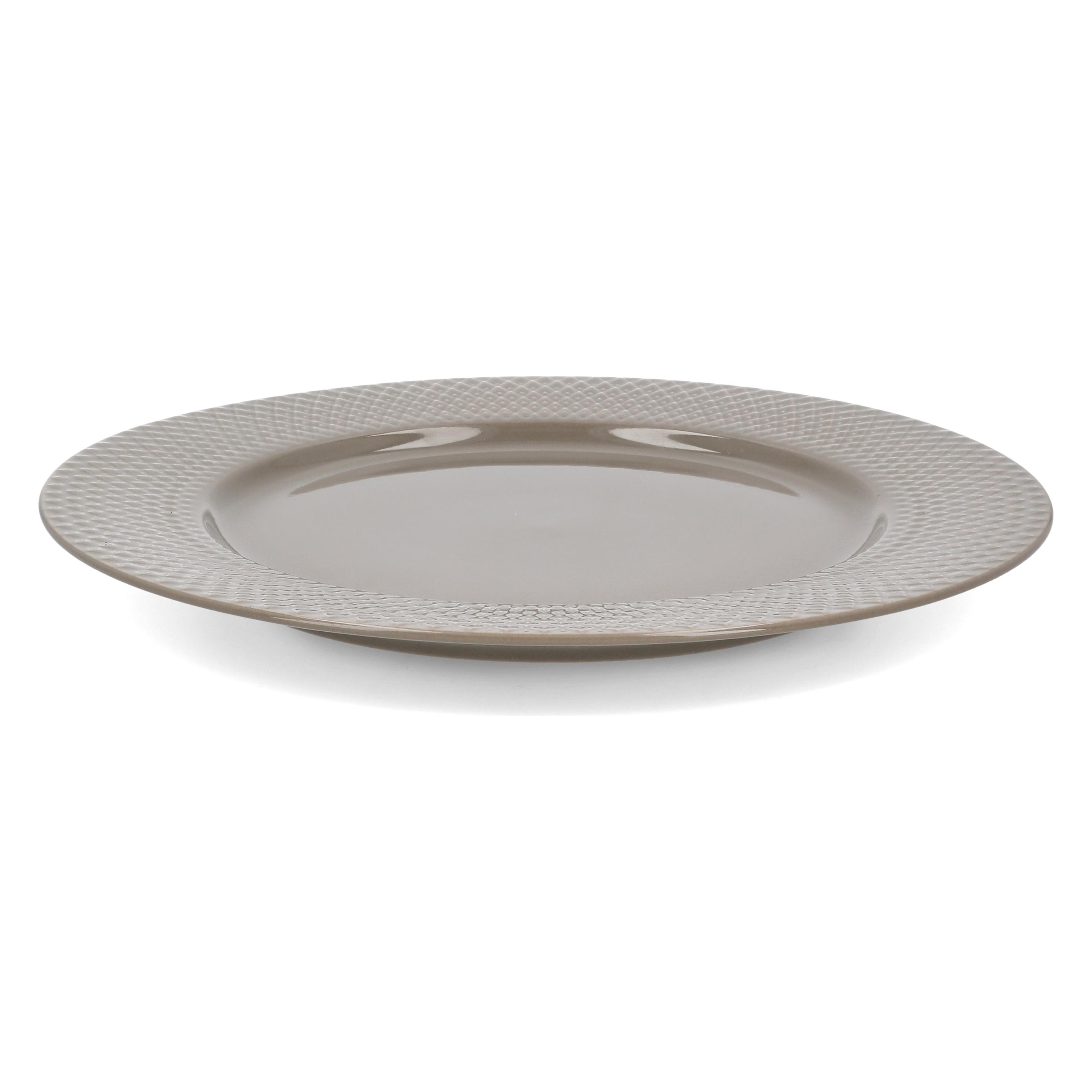 Lyngby Porcelaen - Rhombe Earth Dinner plate - Clay - Ø27 cm (27 cm) (201807)