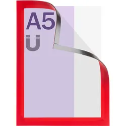 Magnetrahmen A5, magnetisch rot, Hart-PVC